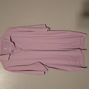 Turtleson Golf Polo Shirt Pink White Mens Size Large